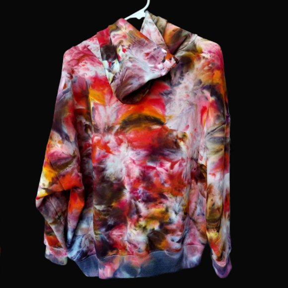 Handmade Tie Dye Women's Hoodie | XXL - Picture 2 of 5